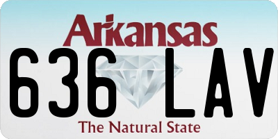 AR license plate 636LAV