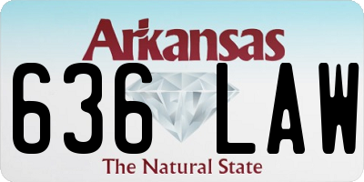 AR license plate 636LAW