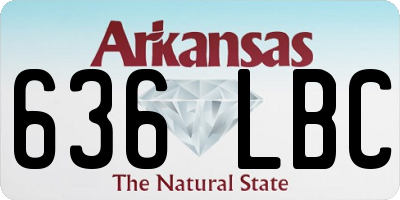 AR license plate 636LBC