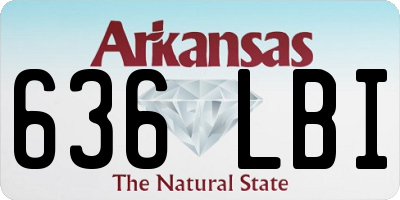 AR license plate 636LBI