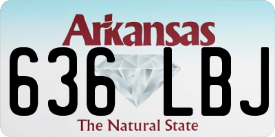 AR license plate 636LBJ