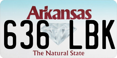 AR license plate 636LBK