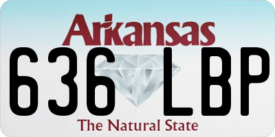 AR license plate 636LBP