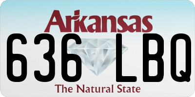 AR license plate 636LBQ