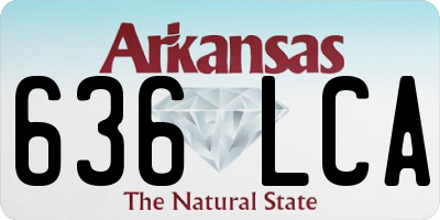 AR license plate 636LCA