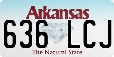 AR license plate 636LCJ