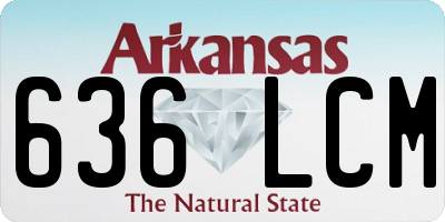AR license plate 636LCM