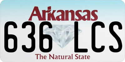 AR license plate 636LCS