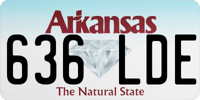AR license plate 636LDE