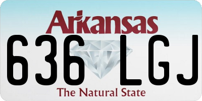 AR license plate 636LGJ
