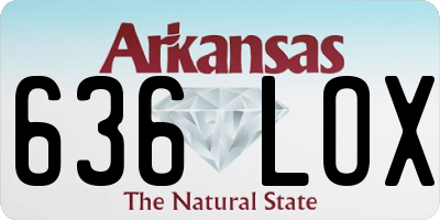 AR license plate 636LOX
