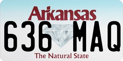 AR license plate 636MAQ