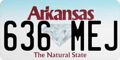 AR license plate 636MEJ