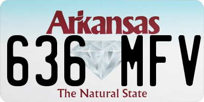 AR license plate 636MFV