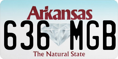 AR license plate 636MGB