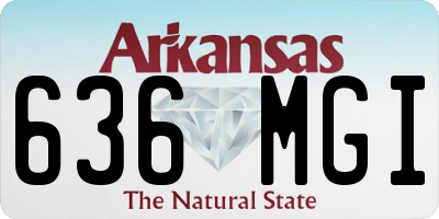 AR license plate 636MGI