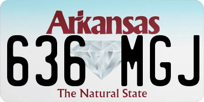 AR license plate 636MGJ
