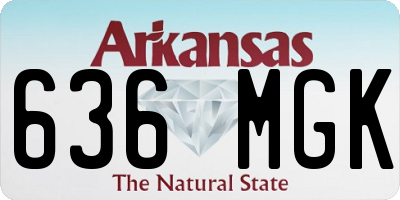 AR license plate 636MGK