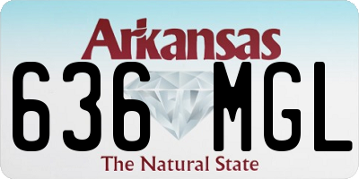 AR license plate 636MGL