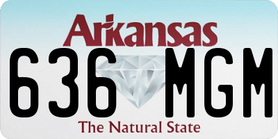 AR license plate 636MGM