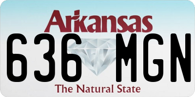 AR license plate 636MGN