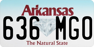 AR license plate 636MGO