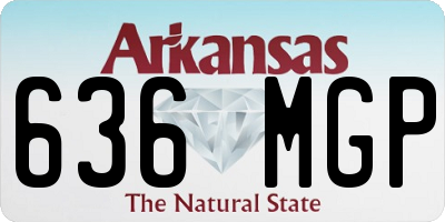 AR license plate 636MGP