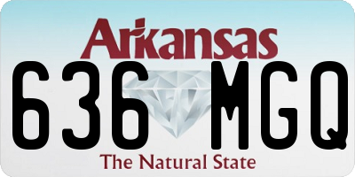 AR license plate 636MGQ