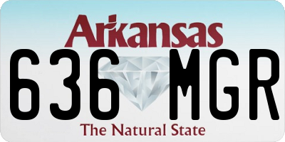 AR license plate 636MGR