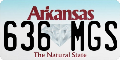 AR license plate 636MGS