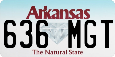 AR license plate 636MGT