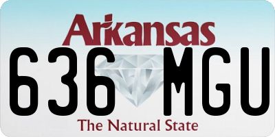 AR license plate 636MGU