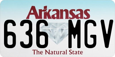 AR license plate 636MGV