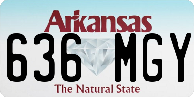 AR license plate 636MGY