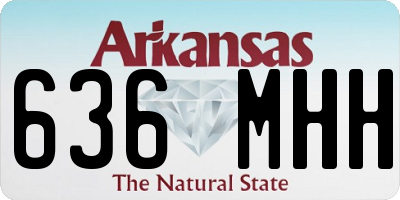 AR license plate 636MHH