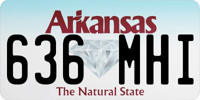 AR license plate 636MHI