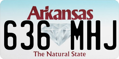 AR license plate 636MHJ