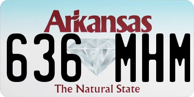 AR license plate 636MHM