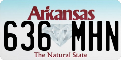 AR license plate 636MHN