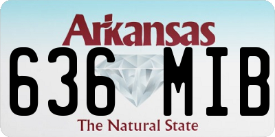 AR license plate 636MIB