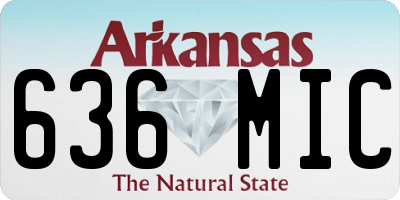 AR license plate 636MIC