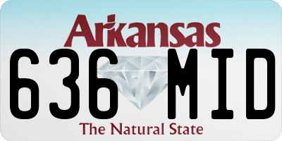 AR license plate 636MID