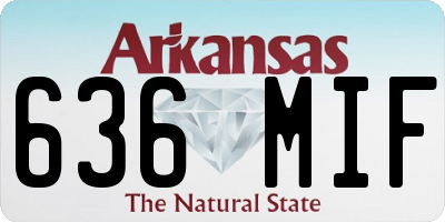 AR license plate 636MIF