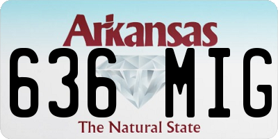 AR license plate 636MIG