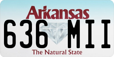 AR license plate 636MII