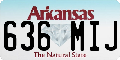 AR license plate 636MIJ