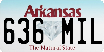 AR license plate 636MIL