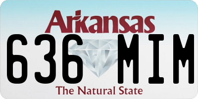 AR license plate 636MIM