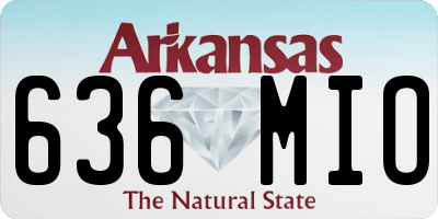 AR license plate 636MIO