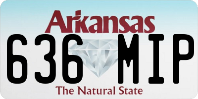 AR license plate 636MIP